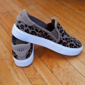 UGGS leopard print slip on shoes